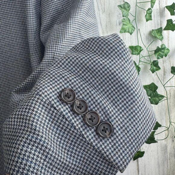 Lauren Ralph Lauren Blazer Sport Coat Mens 46R Gray Silk Wool Jacket - Picture 7 of 9